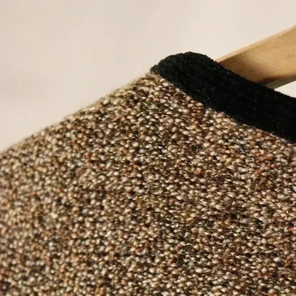 Coldwater Creek size M double button close knit cardigan NWOT unique retro brown - Picture 2 of 14